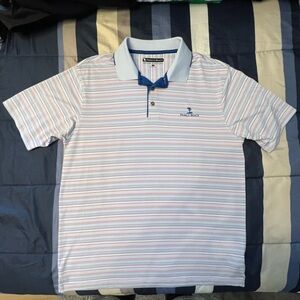 Pebble Beach Striped Golf Polo Shirt